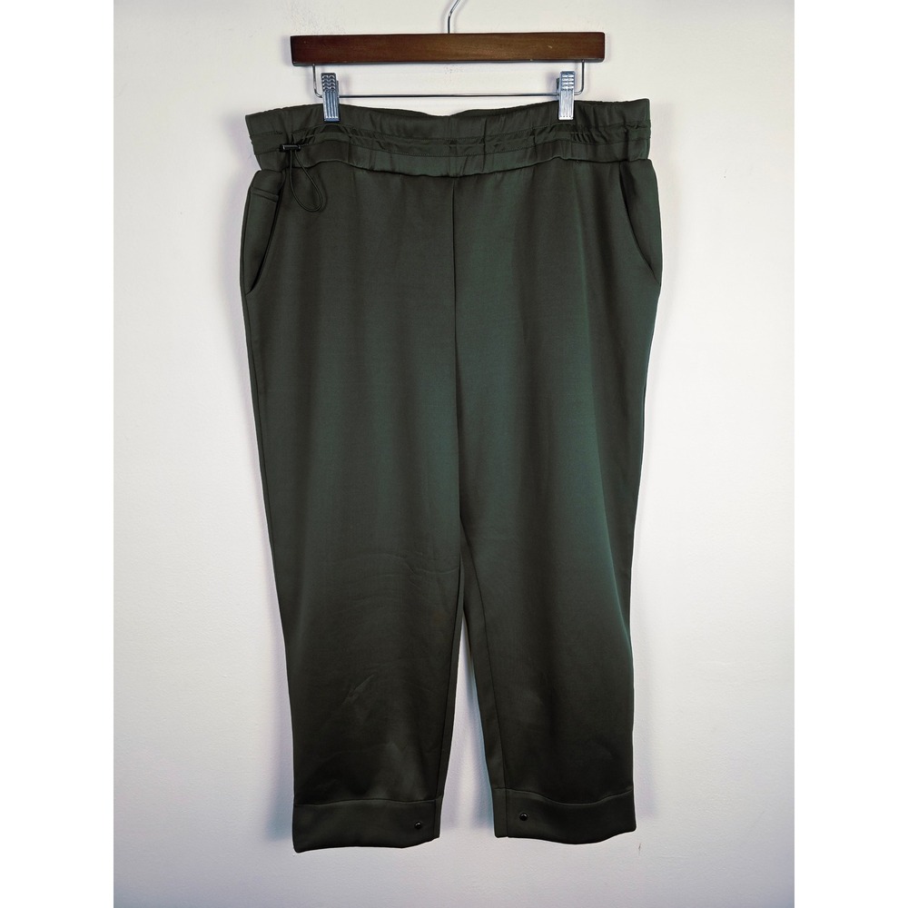 ADAY‎ Like A Dream Pants Womens XL Green Drawstring Elastic Waist Casual